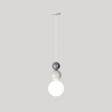 Modern Acrylic Three Ball Pendant Light Contemporary G9 LED Hanging Lamp for Bedroom and Dining Room