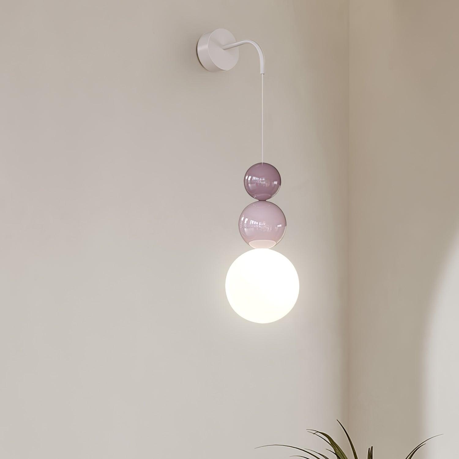 Modern Acrylic Three Ball Wall Sconce Light for Indoor Living Spaces and Bedrooms