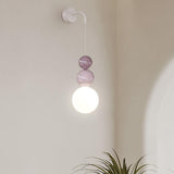 Modern Acrylic Three Ball Wall Sconce Light for Indoor Living Spaces and Bedrooms