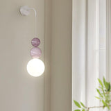 Modern Acrylic Three Ball Wall Sconce Light for Indoor Living Spaces and Bedrooms