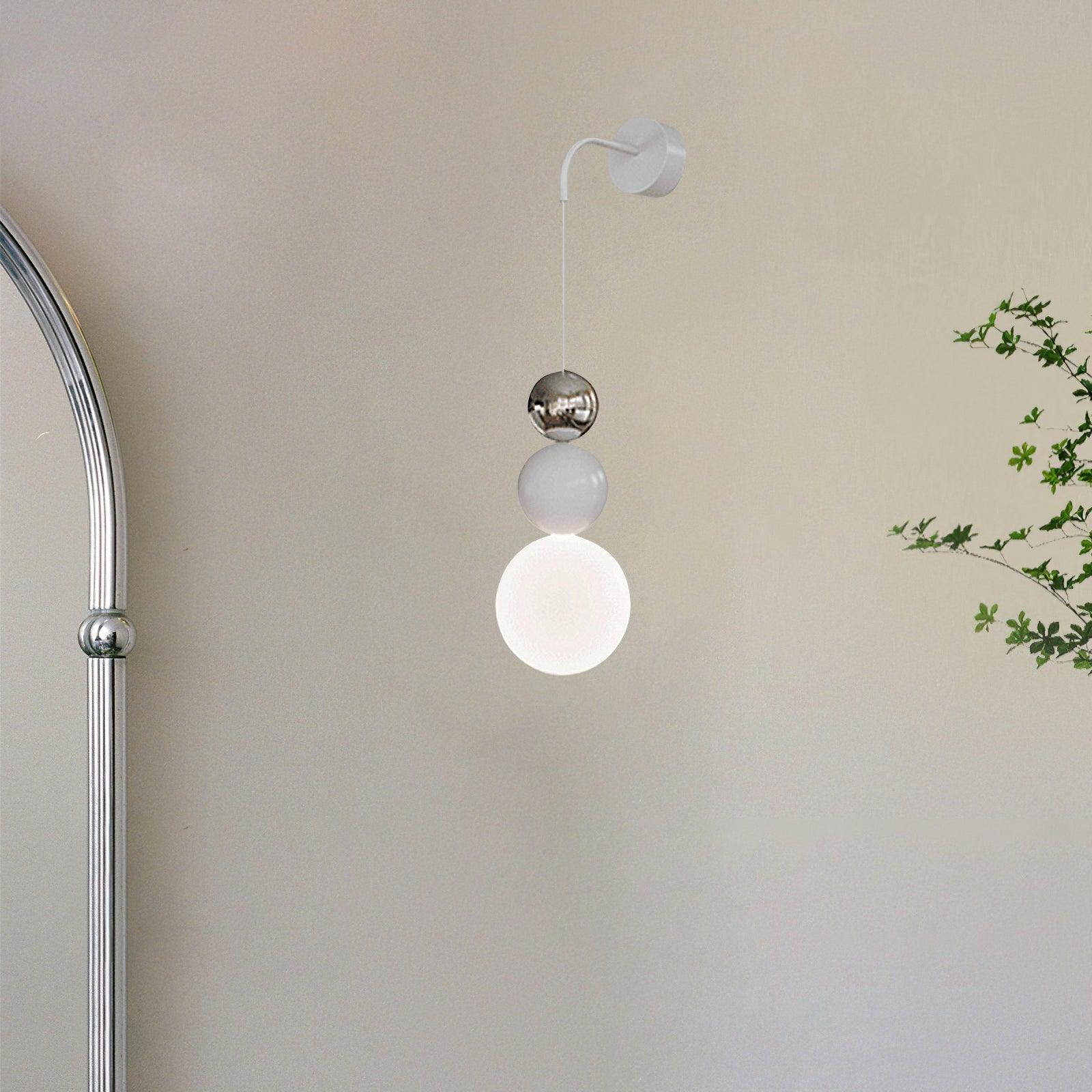 Modern Acrylic Three Ball Wall Sconce Light for Indoor Living Spaces and Bedrooms