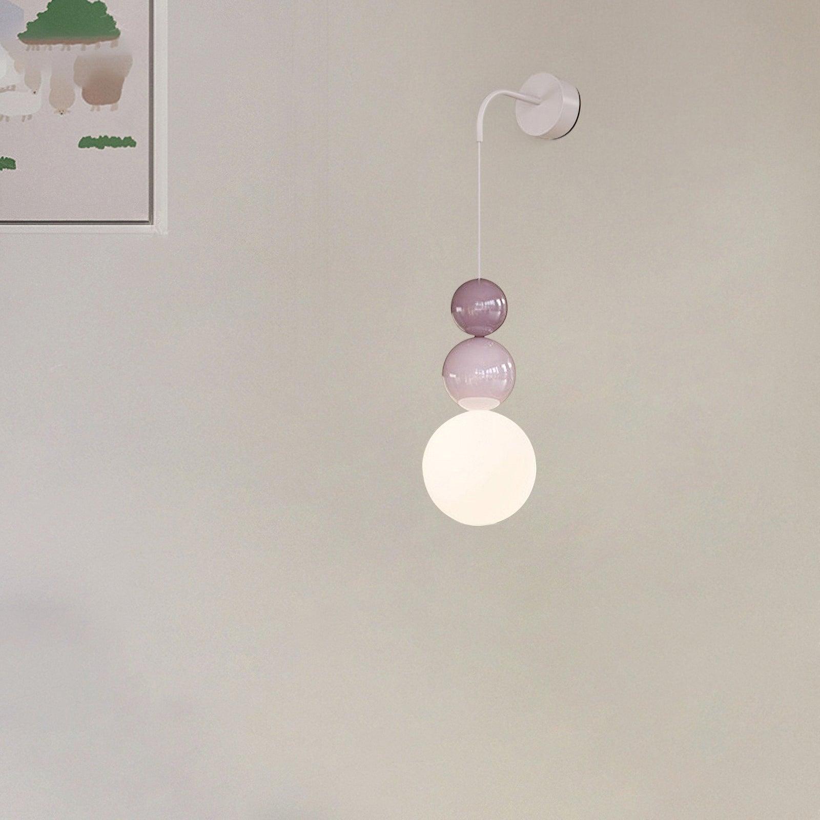 Modern Acrylic Three Ball Wall Sconce Light for Indoor Living Spaces and Bedrooms