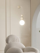Modern Acrylic Three Ball Wall Sconce Light for Indoor Living Spaces and Bedrooms