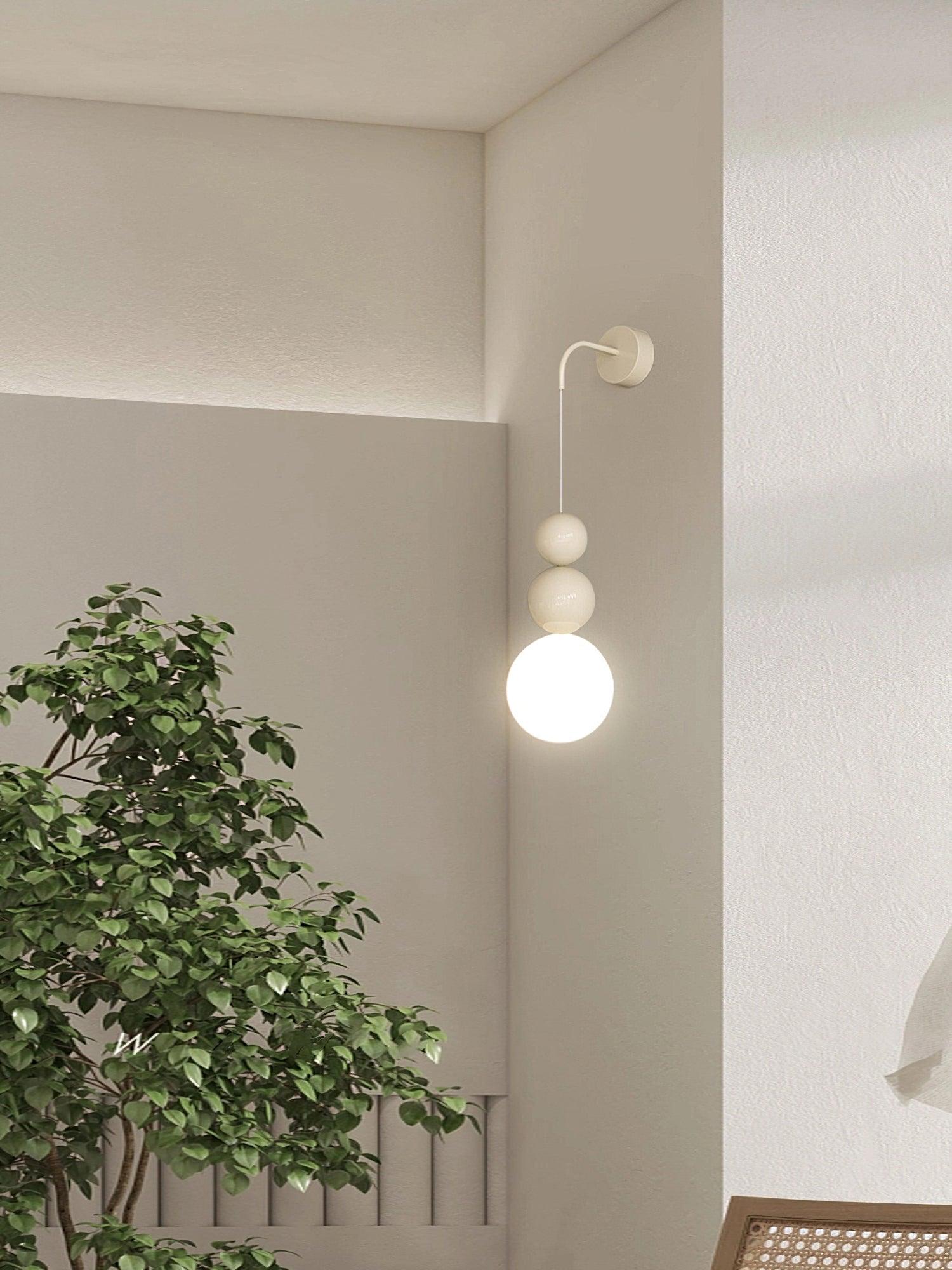 Modern Acrylic Three Ball Wall Sconce Light for Indoor Living Spaces and Bedrooms