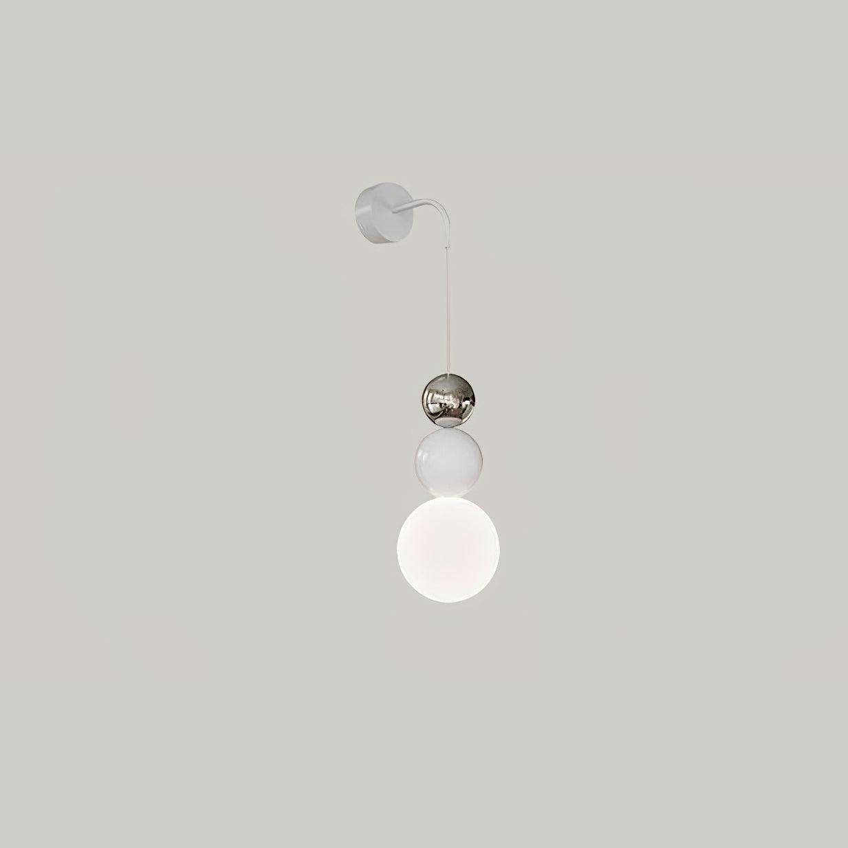 Modern Acrylic Three Ball Wall Sconce Light for Indoor Living Spaces and Bedrooms
