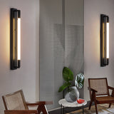 Modern Acrylic Tube LED Wall Sconce Lighting for Bathroom Bedroom and Living Room in Black Gold or Chrome