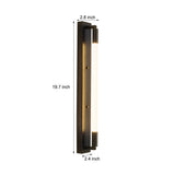 Modern Acrylic Tube LED Wall Sconce Lighting for Bathroom Bedroom and Living Room in Black Gold or Chrome