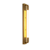 Modern Acrylic Tube LED Wall Sconce Lighting for Bathroom Bedroom and Living Room in Black Gold or Chrome