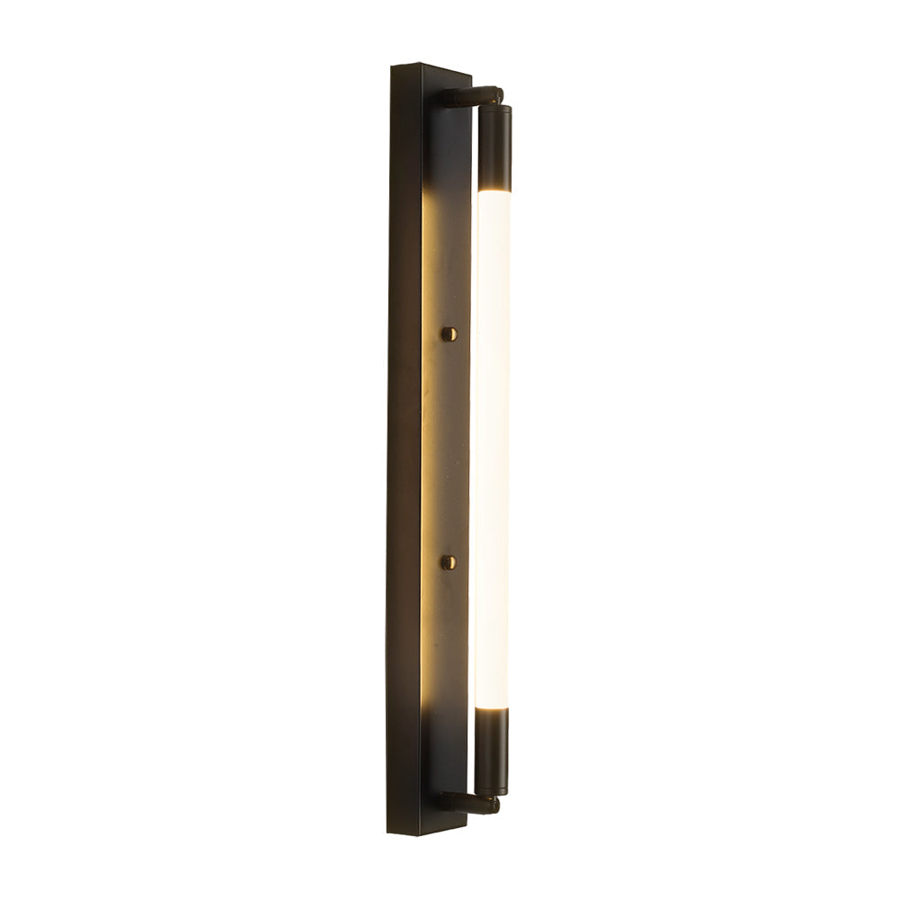 Modern Acrylic Tube LED Wall Sconce Lighting for Bathroom Bedroom and Living Room in Black Gold or Chrome
