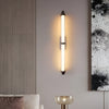 Modern Acrylic Tube LED Wall Sconce with Black Metallic Finish for Indoor Lighting