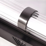 Modern Acrylic Tube LED Wall Sconce with Black Metallic Finish for Indoor Lighting