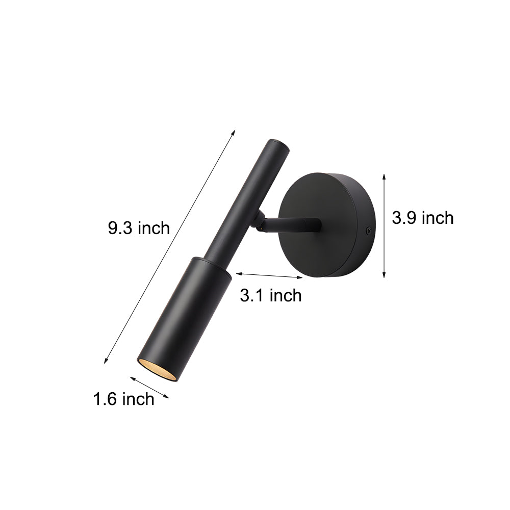 Modern Adjustable Aluminum COB Wall Sconce with 3 Color Temperature Dimming for Bedrooms