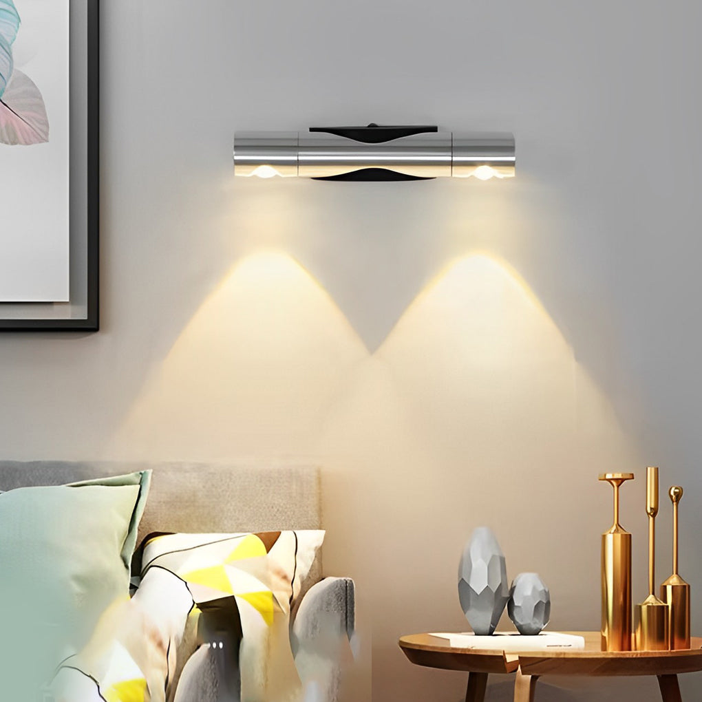 Modern Adjustable Aluminum Up and Down LED Wall Sconce Lamp for Indoor Corridors and Living Rooms