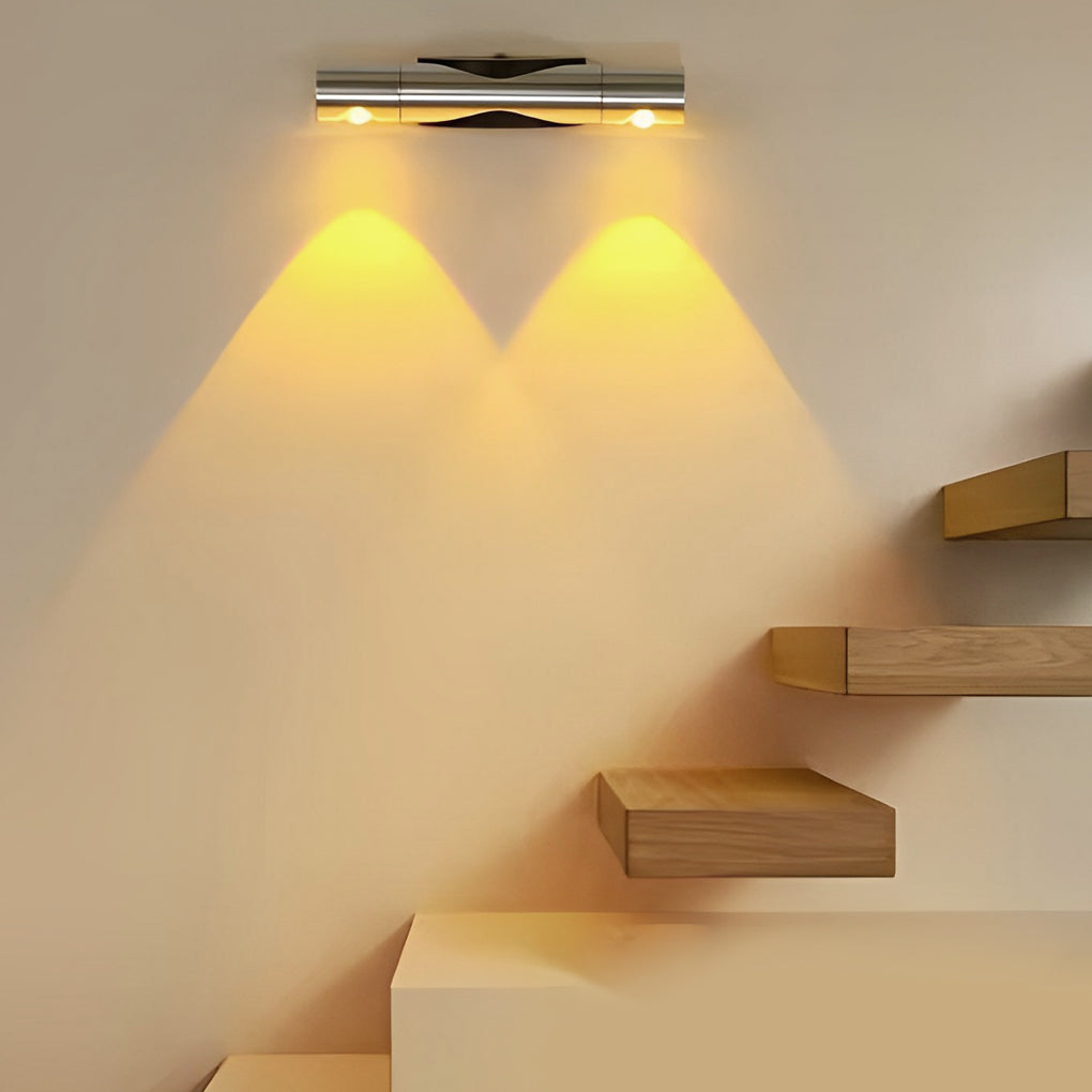 Modern Adjustable Aluminum Up and Down LED Wall Sconce Lamp for Indoor Corridors and Living Rooms