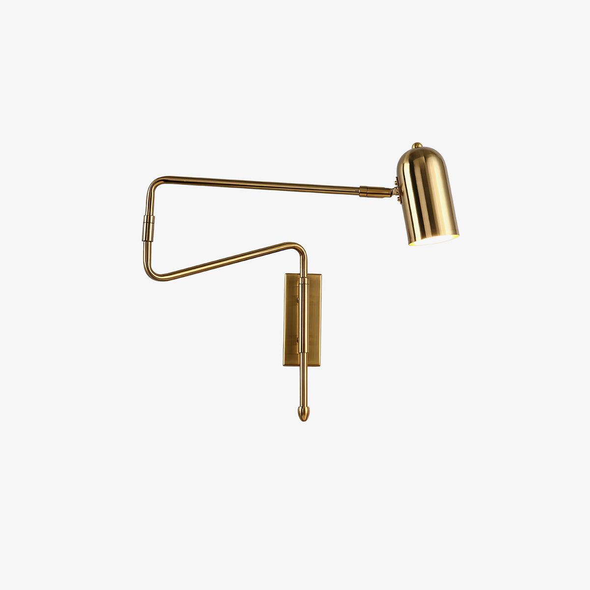 Modern Adjustable Arm Plug In Wall Sconce with Rotatable Shade for Bedside Reading
