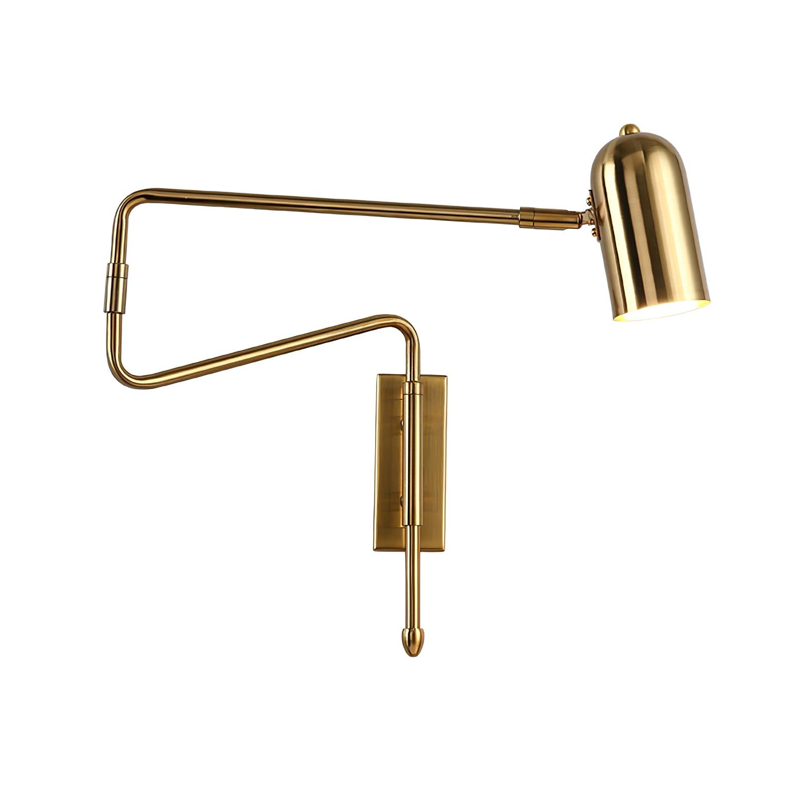 Modern Adjustable Arm Plug In Wall Sconce with Rotatable Shade for Bedside Reading