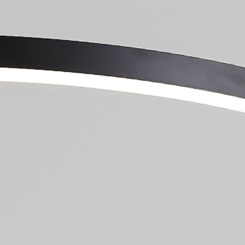 Modern Adjustable Circle LED Chandelier with Integrated Spotlight and Minimalist Design