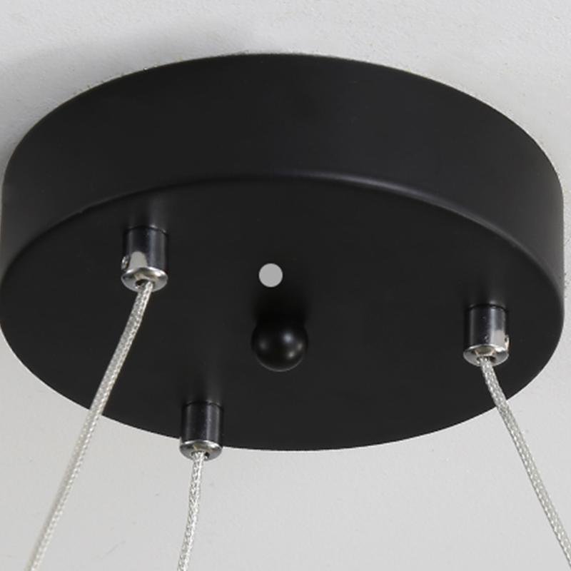 Modern Adjustable Circle LED Chandelier with Integrated Spotlight and Minimalist Design