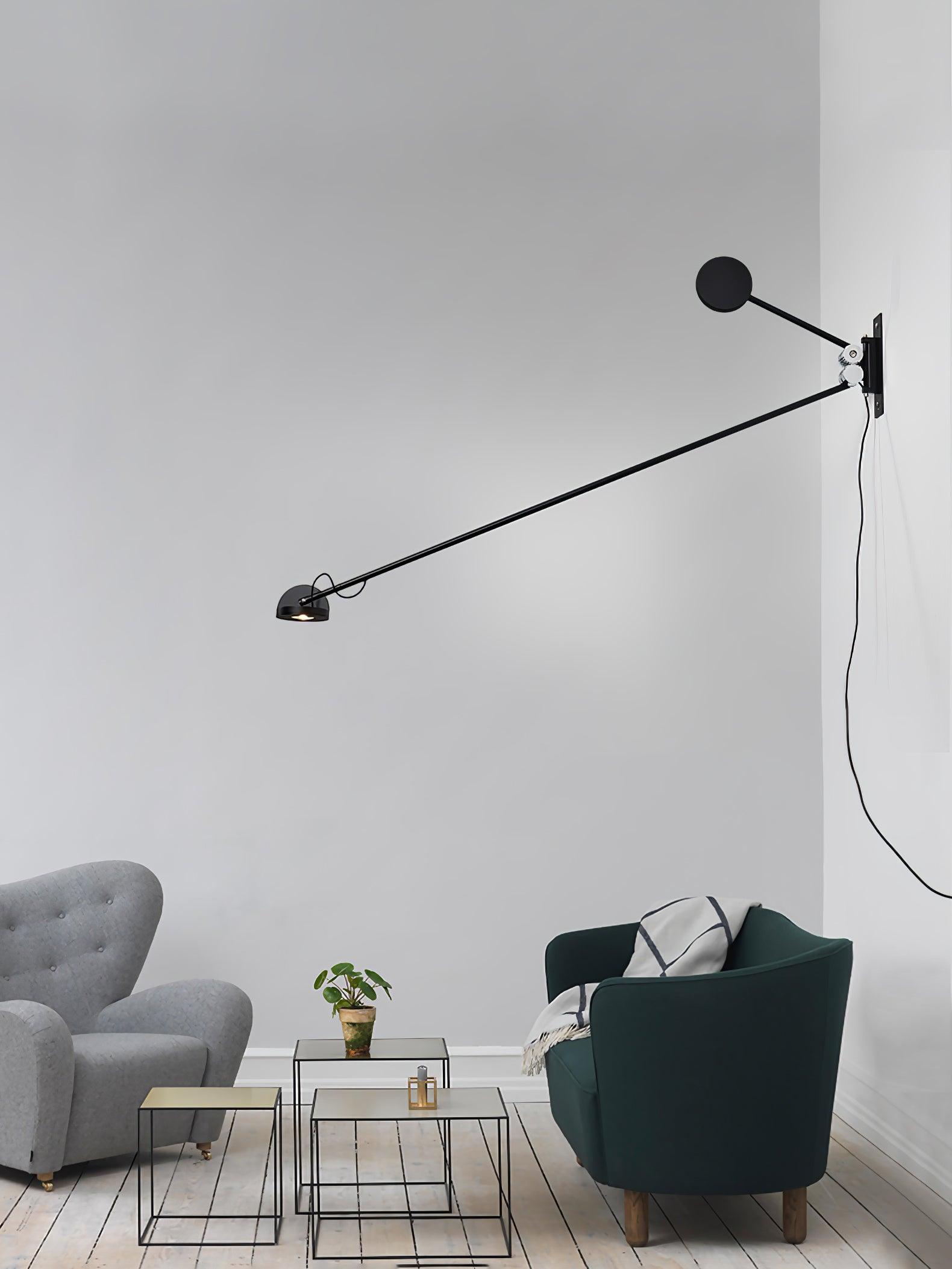 Modern Adjustable Counterweight LED Wall Lamp Precision Movement Sconce Set of 2