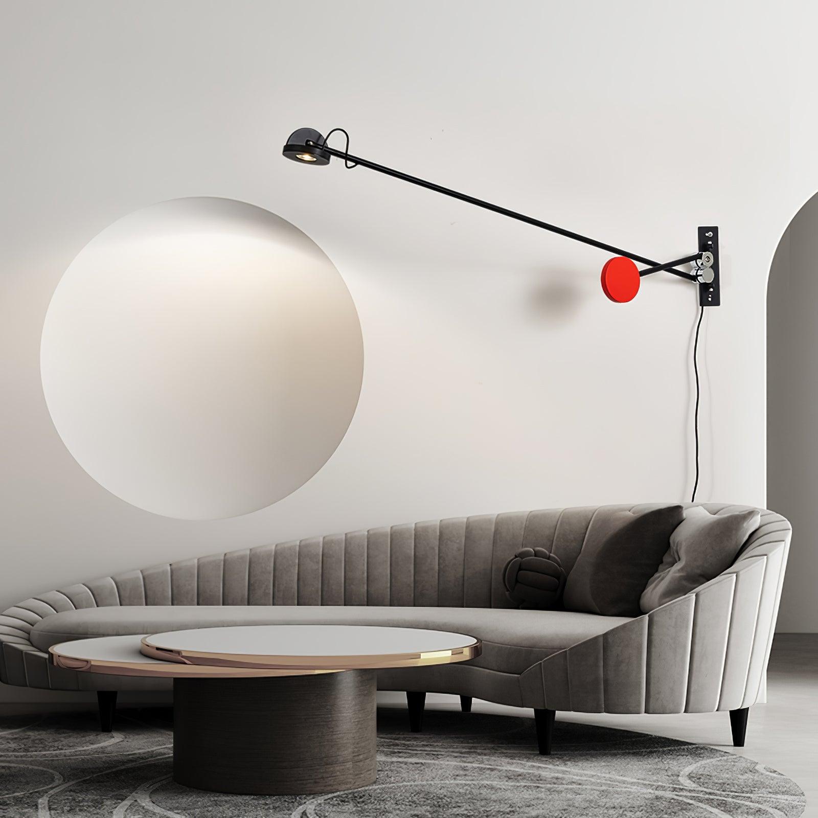 Modern Adjustable Counterweight LED Wall Lamp Precision Movement Sconce Set of 2