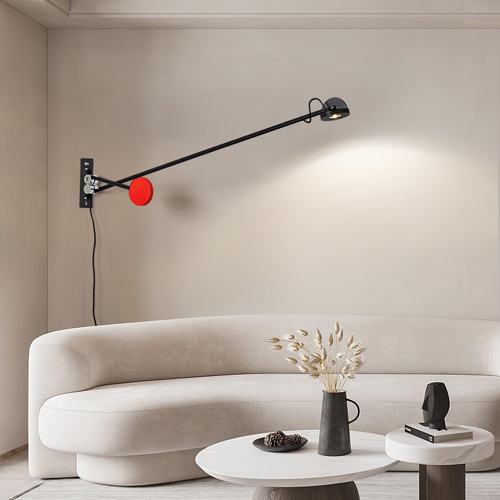 Modern Adjustable Counterweight LED Wall Lamp Precision Movement Sconce Set of 2