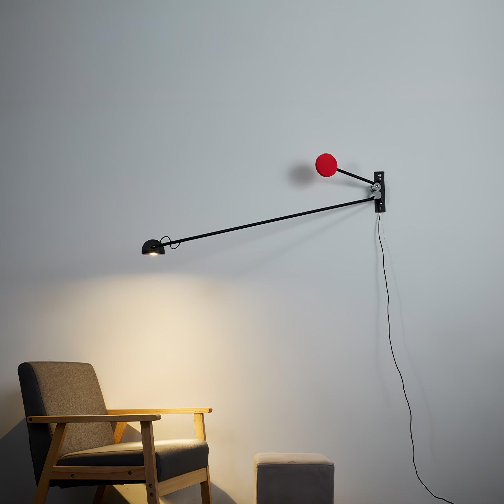 Modern Adjustable Counterweight LED Wall Lamp Precision Movement Sconce Set of 2