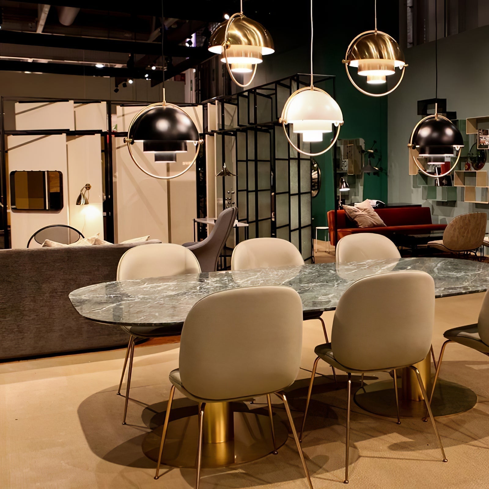 Modern Adjustable Deformed Ball Pendant Light with Multi Lite Shade Design for Dining Room