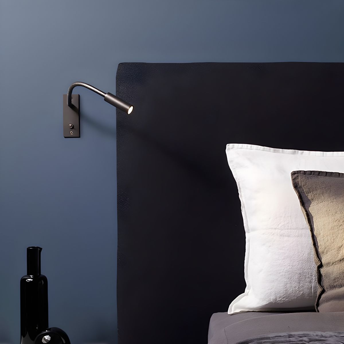 Modern Adjustable Flexible Gooseneck LED Wall Sconce Reading Light Set of 2