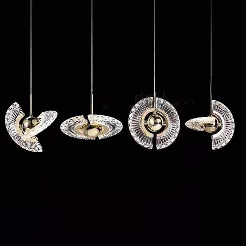 Modern Adjustable LED Circle Pendant Light Nordic Minimalist Hanging Lamp for Kitchen Island