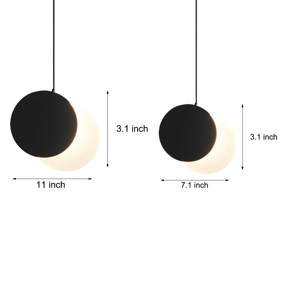 Modern Adjustable LED Moon Phase Pendant Light Kitchen Hanging Lamp for Dining Room
