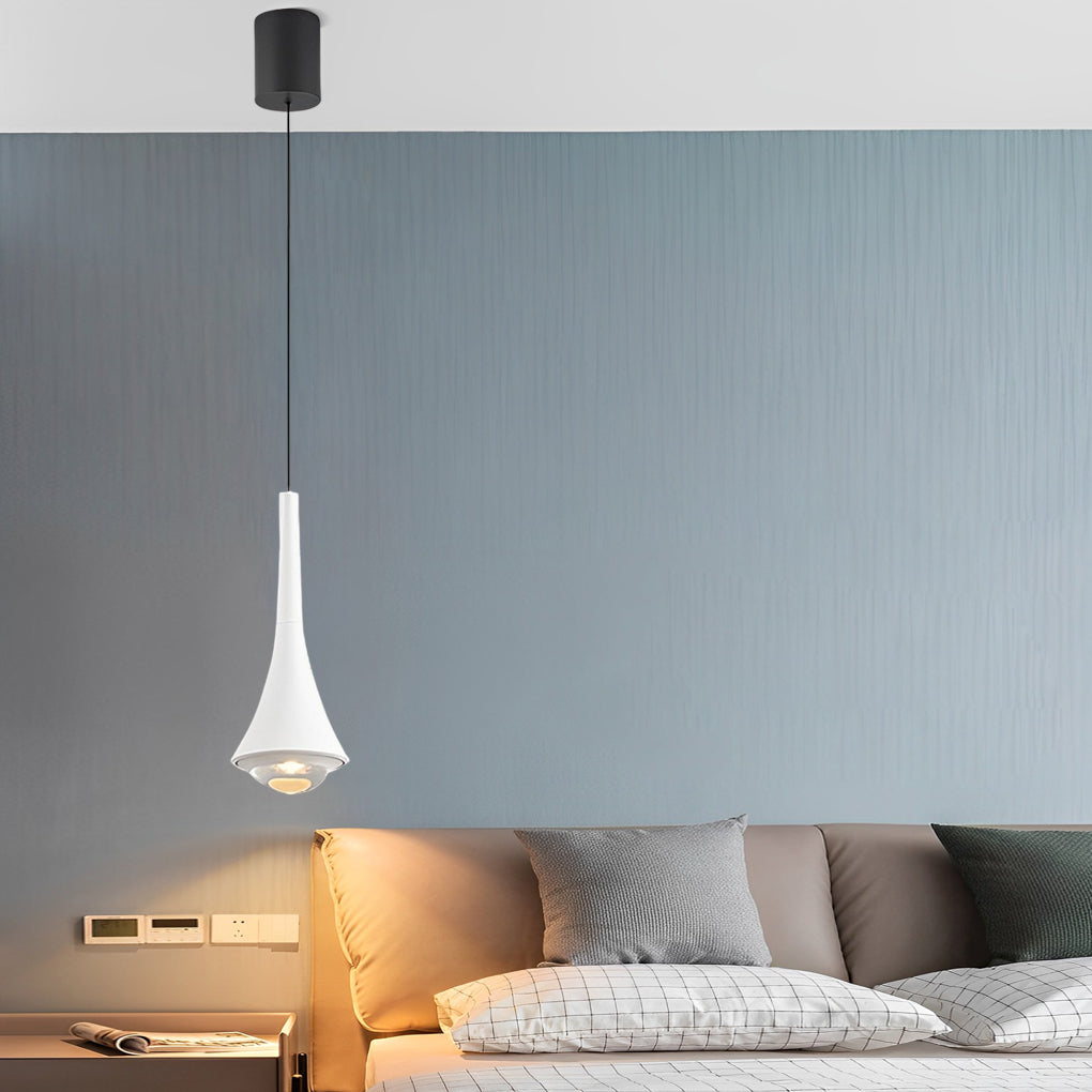 Modern Adjustable LED Pendant Light Minimalist Nordic Glass Hanging Lamp for Dining Room