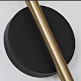 Modern Adjustable LED Wall Sconce Round Aluminum Nordic Reading Lamp Black and Gold Finish
