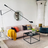 Modern Adjustable Long Swing Arm Wall Sconce Industrial Metal Reading Lamp