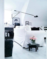 Modern Adjustable Long Swing Arm Wall Sconce Industrial Metal Reading Lamp