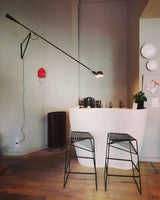 Modern Adjustable Long Swing Arm Wall Sconce Industrial Metal Reading Lamp