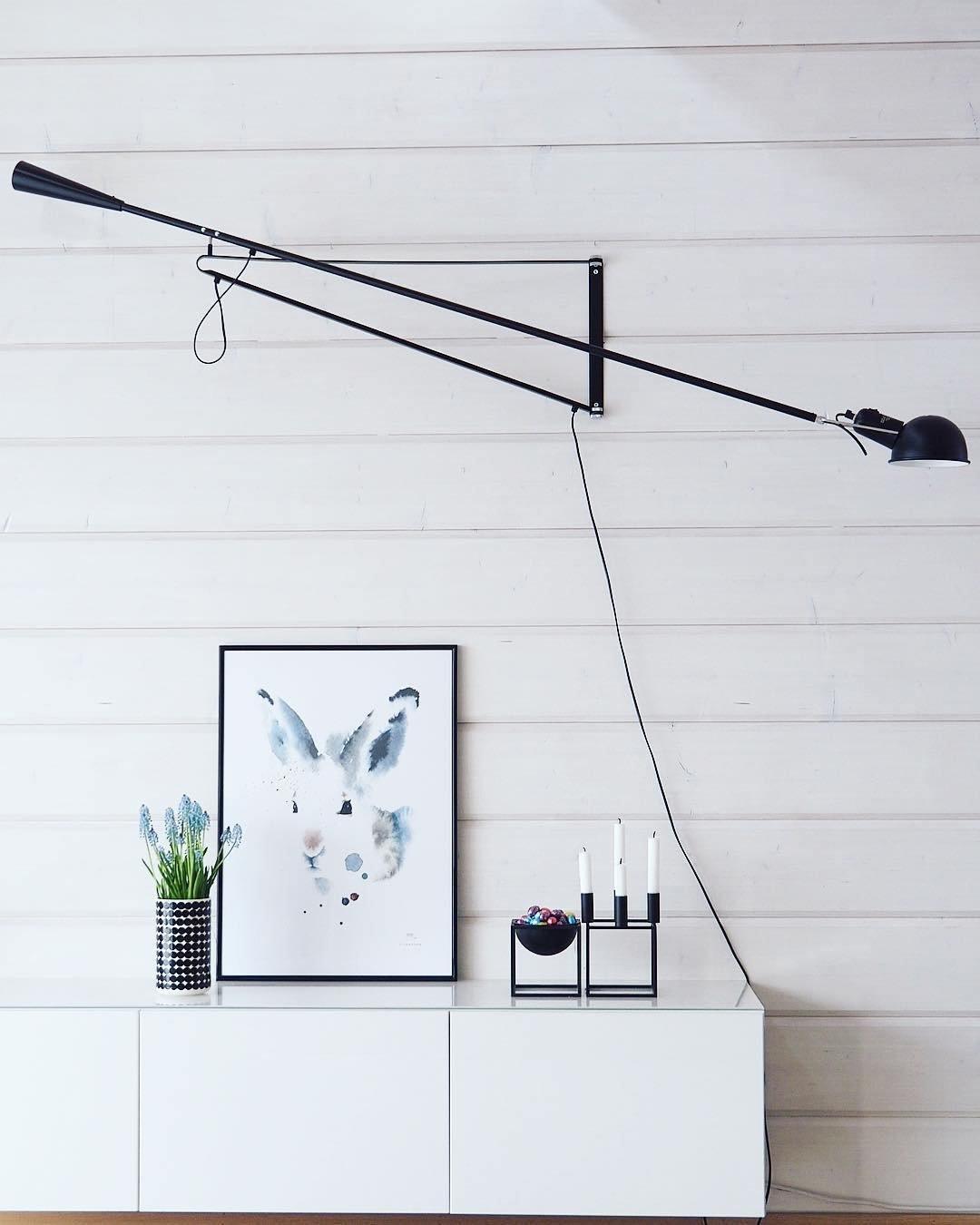 Modern Adjustable Long Swing Arm Wall Sconce Industrial Metal Reading Lamp