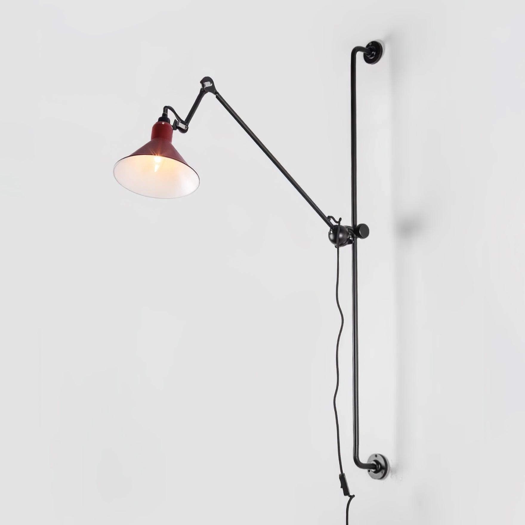 Modern Adjustable Metal Swing Arm Rocker Wall Sconce Set of 2 for Bedroom and Office
