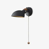 Modern Adjustable Metal Wall Sconce with 180 Degree Rotating Head and Pull Cord Switch