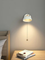 Modern Adjustable Metal Wall Sconce with 180 Degree Rotating Head and Pull Cord Switch