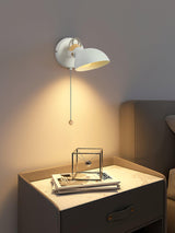 Modern Adjustable Metal Wall Sconce with 180 Degree Rotating Head and Pull Cord Switch