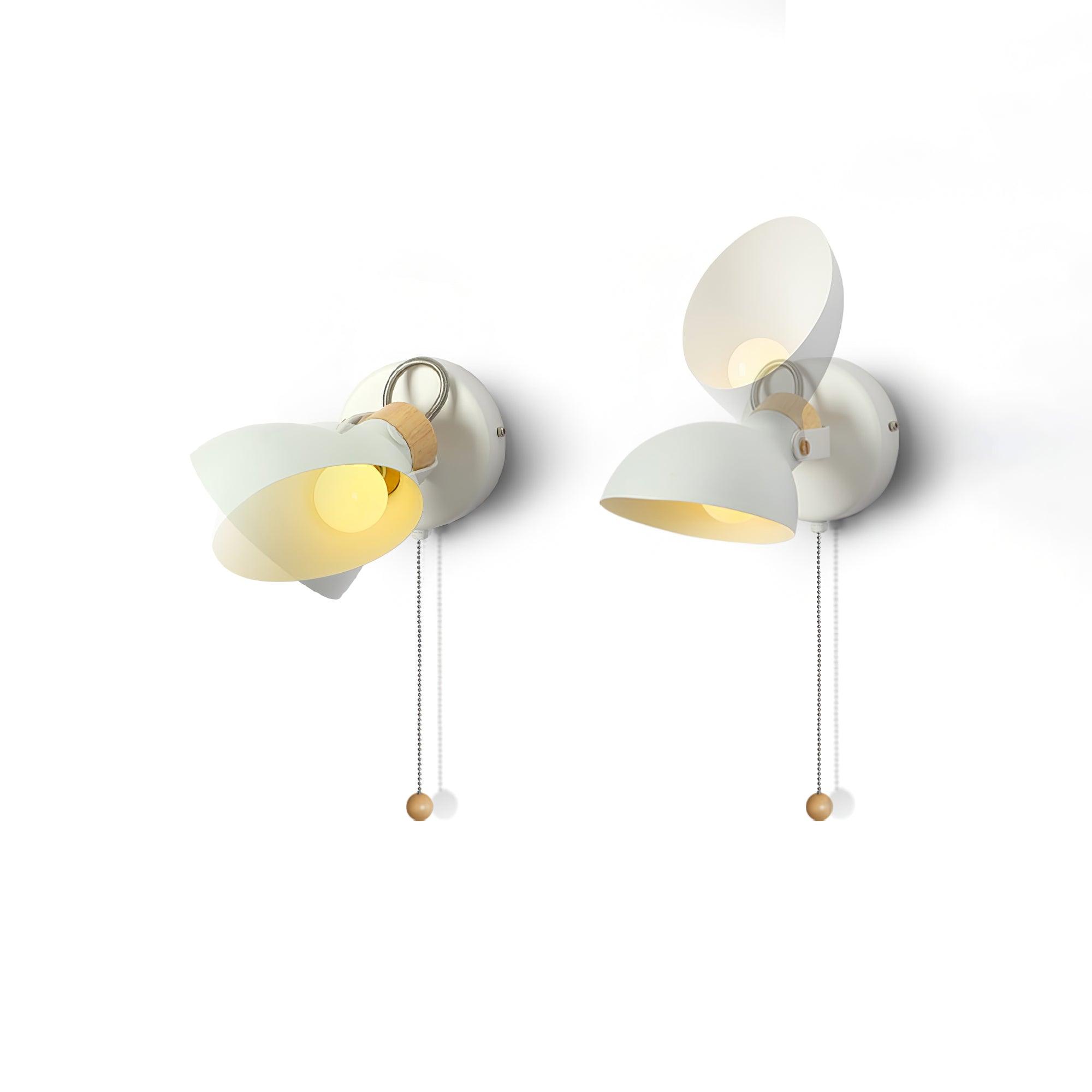 Modern Adjustable Metal Wall Sconce with 180 Degree Rotating Head and Pull Cord Switch
