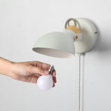 Modern Adjustable Metal Wall Sconce with 180 Degree Rotating Head and Pull Cord Switch