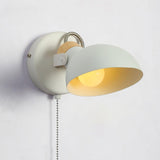 Modern Adjustable Metal Wall Sconce with 180 Degree Rotating Head and Pull Cord Switch