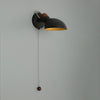 Modern Adjustable Metal Wall Sconce with 180 Degree Rotating Head and Pull Cord Switch