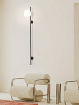 Modern Adjustable Plug In Wall Sconce Lighting with White Glass Globe Shade