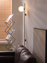Modern Adjustable Plug In Wall Sconce Lighting with White Glass Globe Shade