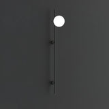 Modern Adjustable Plug In Wall Sconce Lighting with White Glass Globe Shade