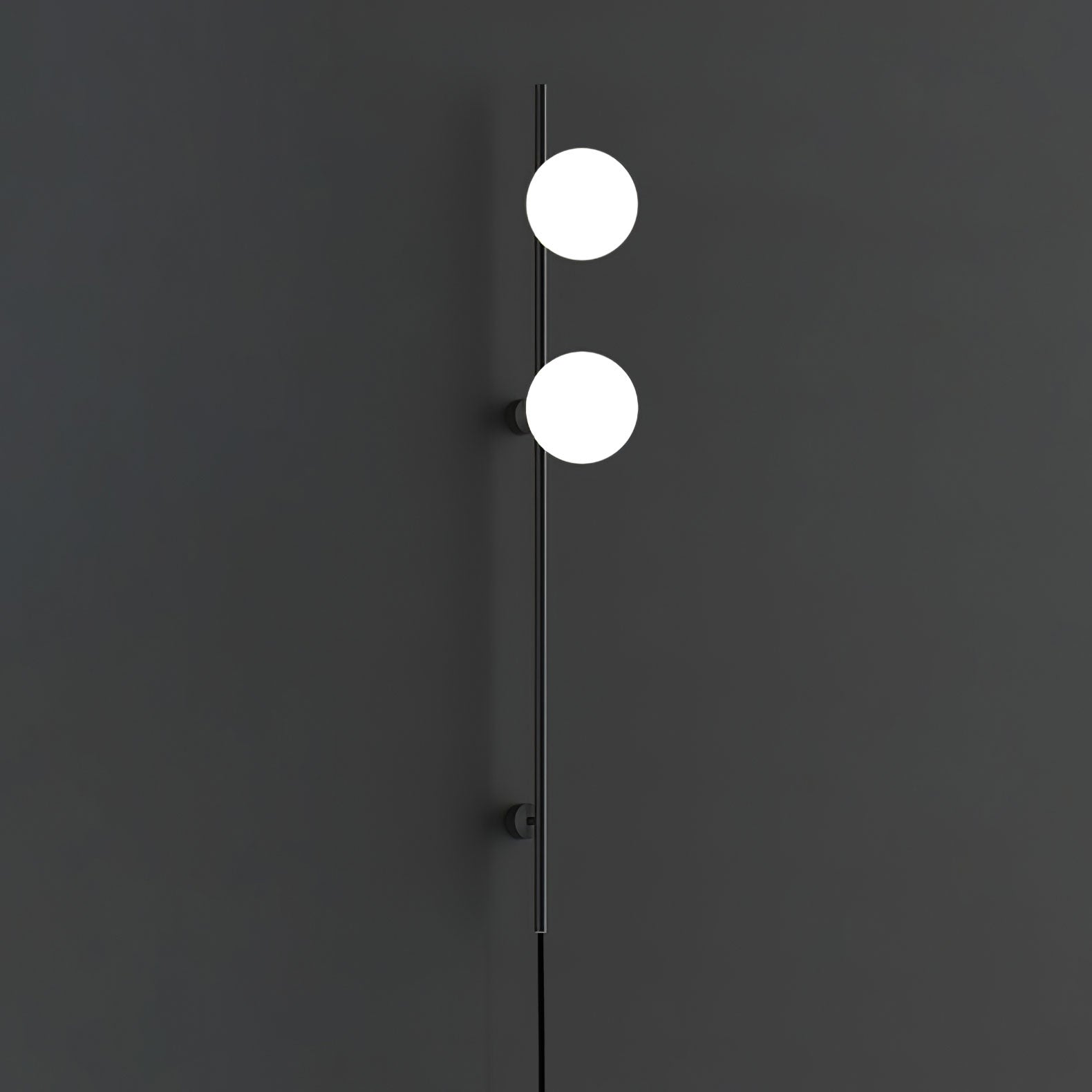 Modern Adjustable Plug In Wall Sconce Lighting with White Glass Globe Shade