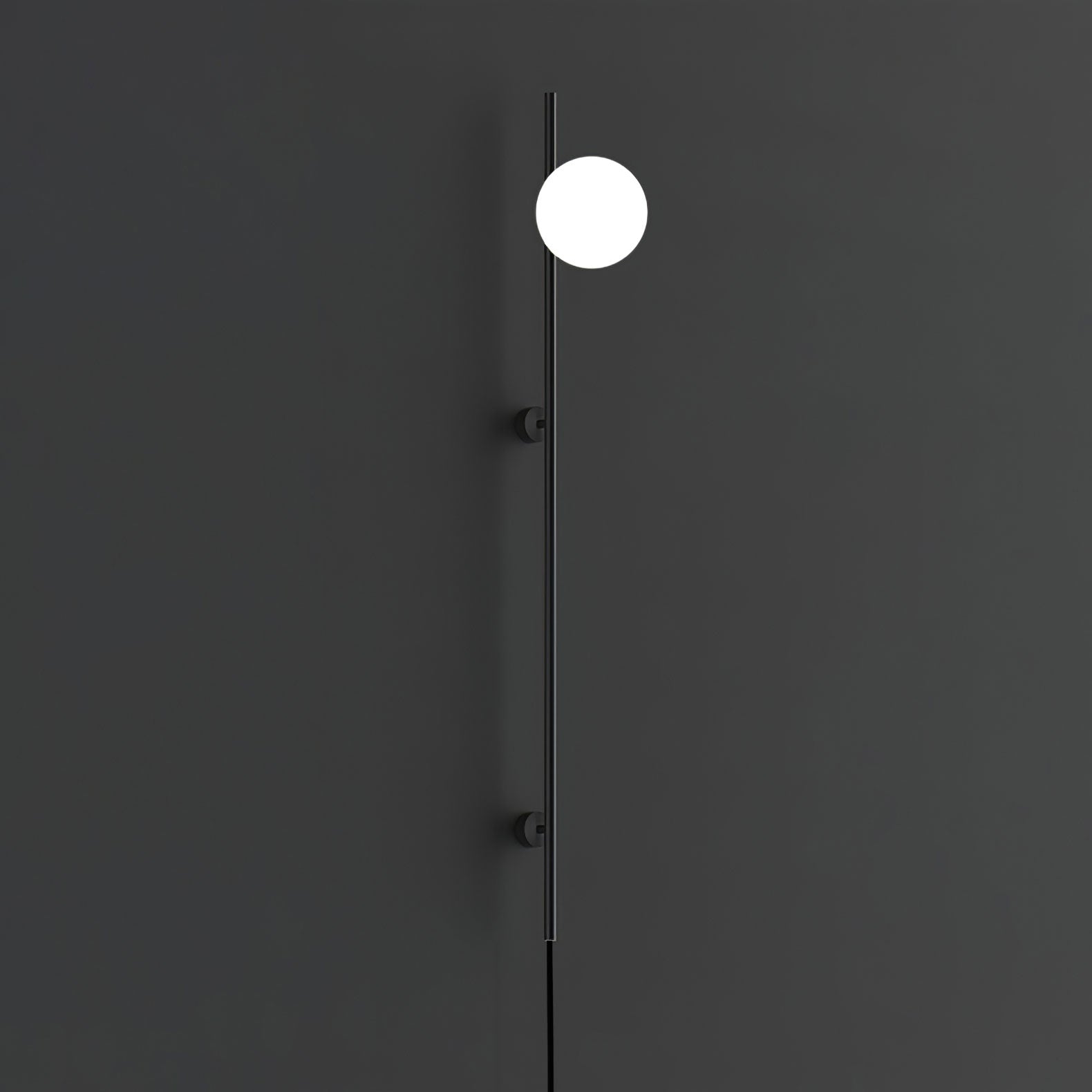 Modern Adjustable Plug In Wall Sconce Lighting with White Glass Globe Shade