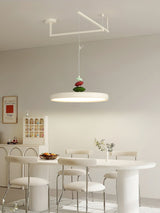 Modern Adjustable Swing Arm Stone Shape LED Pendant Light for Kitchen and Dining Room
